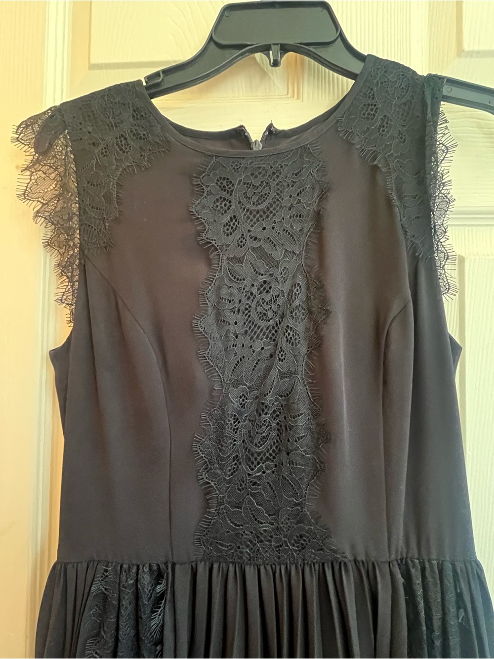 Banana Republic Black Lace-Panel Sleeveless Dress